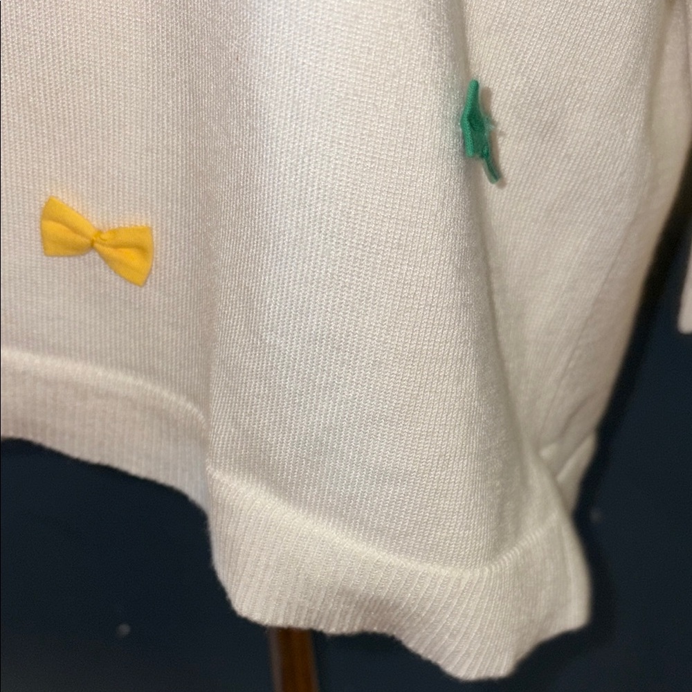United States Sweaters White knit with bows, feminine, flattering, fairy, light! - Picture 4 of 6